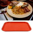 thumbnail image 3 of 2Pcs Fast Food Tray, PP Food Service Tray, Stackable Rectangular Restaurant Food Tray Light Weight Anti Slip Cafe Serving Food Tray for Home Cafes Restaurants Dessert Shops Hotels, 3 of 7