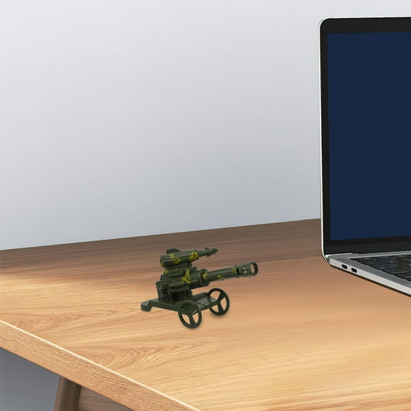 FRCOLOR Camouflage Rocket Launcher Car Toy for Decoration with Plastic Material and Detailed Craftsmanship