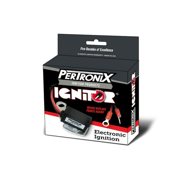 Pertronix 1385LS Ignitor Chrysler - Dual Point 8cyl 12 Volt Neg IGNITOR KIT FOR ORIGINAL CHRYSLER DISTRIBUTORS. 8-CYLINDER 12-VOLT NEGATIVE GROUND Black