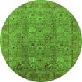 thumbnail image 1 of Ahgly Company Indoor Round Oriental Green Industrial Area Rugs, 8' Round, 1 of 4