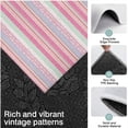 thumbnail image 3 of Pink and Green Striped Pattern Kitchen Rugs Sets Of 3,Kitchen Runner Rugs Non Skid Washable,Decorative Kitchen Floor Mats for Kitchen,Sink,Laundry,17"x30"+ 17"x47" + 17"x59", 3 of 6