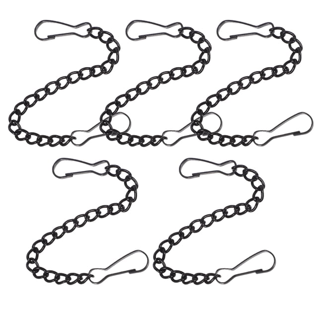 OFFIGAM 6Ud Cadenas Metálicas Negras Resistentes Para Colgar Letreros Con Elegante