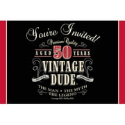 Vintage Dude 50 Invitations, 8pk