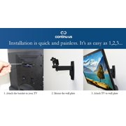 TV Wall Mount for TVs up to 50 - Continu.us CTM-1200 Low Profile Television Extends, Tilts + Swivels. Wall Bracket for Small TVs | Sits Flush to The Wall: Max Load 55lbs.