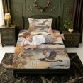 thumbnail image 4 of Manfei Watercolor Mallard Duck Twin Sheets,Farmhouse Animal Bedding,3-Piece,1 Flat Sheet,1 Fitted Sheet and 1 Pillowcase, 4 of 6