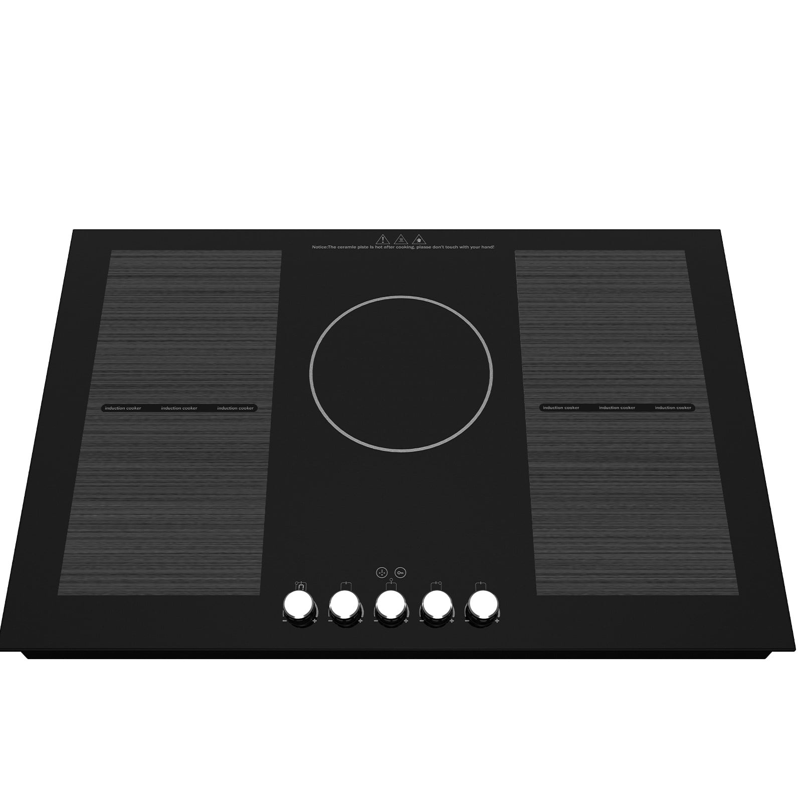 BENTISM Electric Induction Cooktop Builtin Stove Top 30in 5 Burners 220V