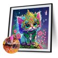 thumbnail image 2 of Pintura de diamante 5D DIY Kit de gato de taladro en forma especial parcial Decoración para el hogar (YXC604) FLhrweasw Nuevo, 2 of 9
