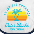 thumbnail image 4 of Inktastic Summer Enjoy the Sunshine Outer Banks North Carolina in Blue Boys or Girls Baby Bib, 4 of 4