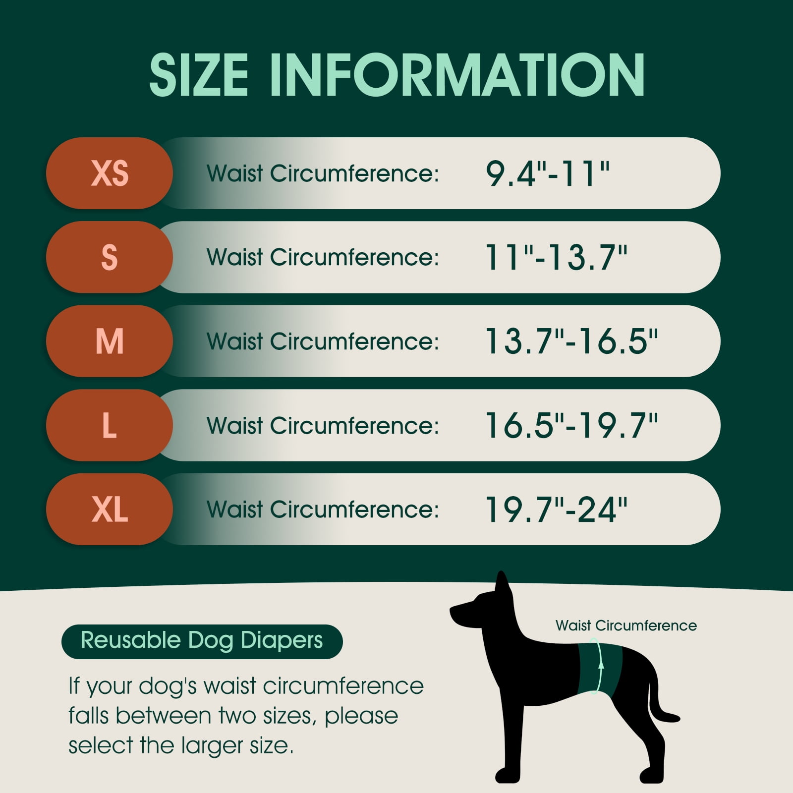 Kuoser Reusable Dog Diaper, Period Pant for Females in Heat & Incontinence Wrap for Males, Washable, Rose-Red, S (1 Pack)