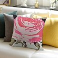 thumbnail image 3 of Throw Pillow Covers, Pink Floral and Square Reversible Soft Cushion Case for Couch Bedroom Sofa Living Room Chair Car, 3 of 5
