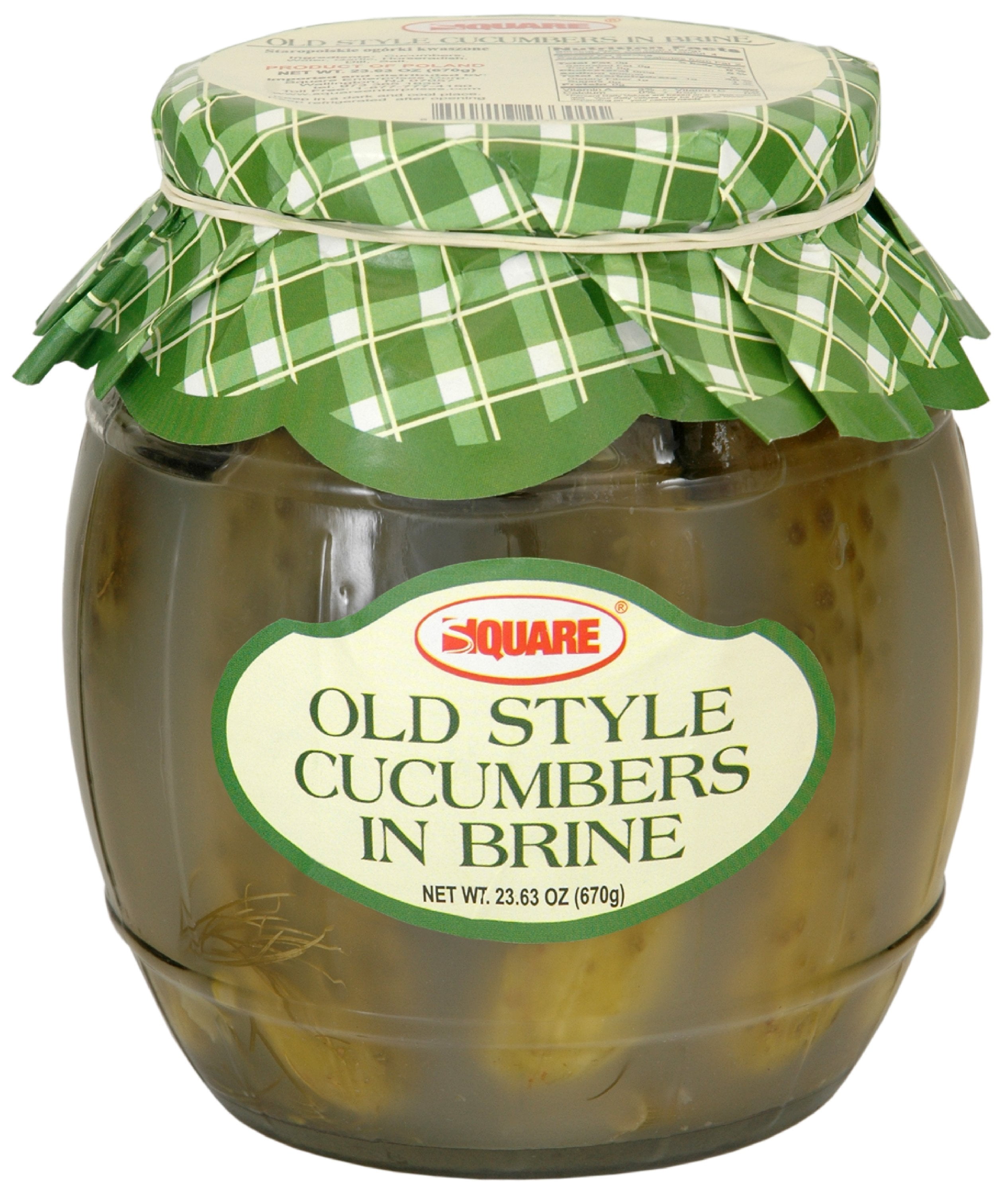 Square Old Style Cucumbers in Brine, 23.63 Oz