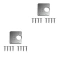 thumbnail image 4 of ZheElen Kit de Réparation de Charnière d'Armoire Plaque Universelle Étagères Trous Ronds Modèle avec Vis Assemblage Charnières de Placard Support 1 Plaque 8 Vis 2Ensemble, 4 of 6