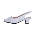thumbnail image 3 of PEERAGE Cheryl 2 Women's Wide Width Slingback Leather Dress Shoes WHITE 7.5, 3 of 6