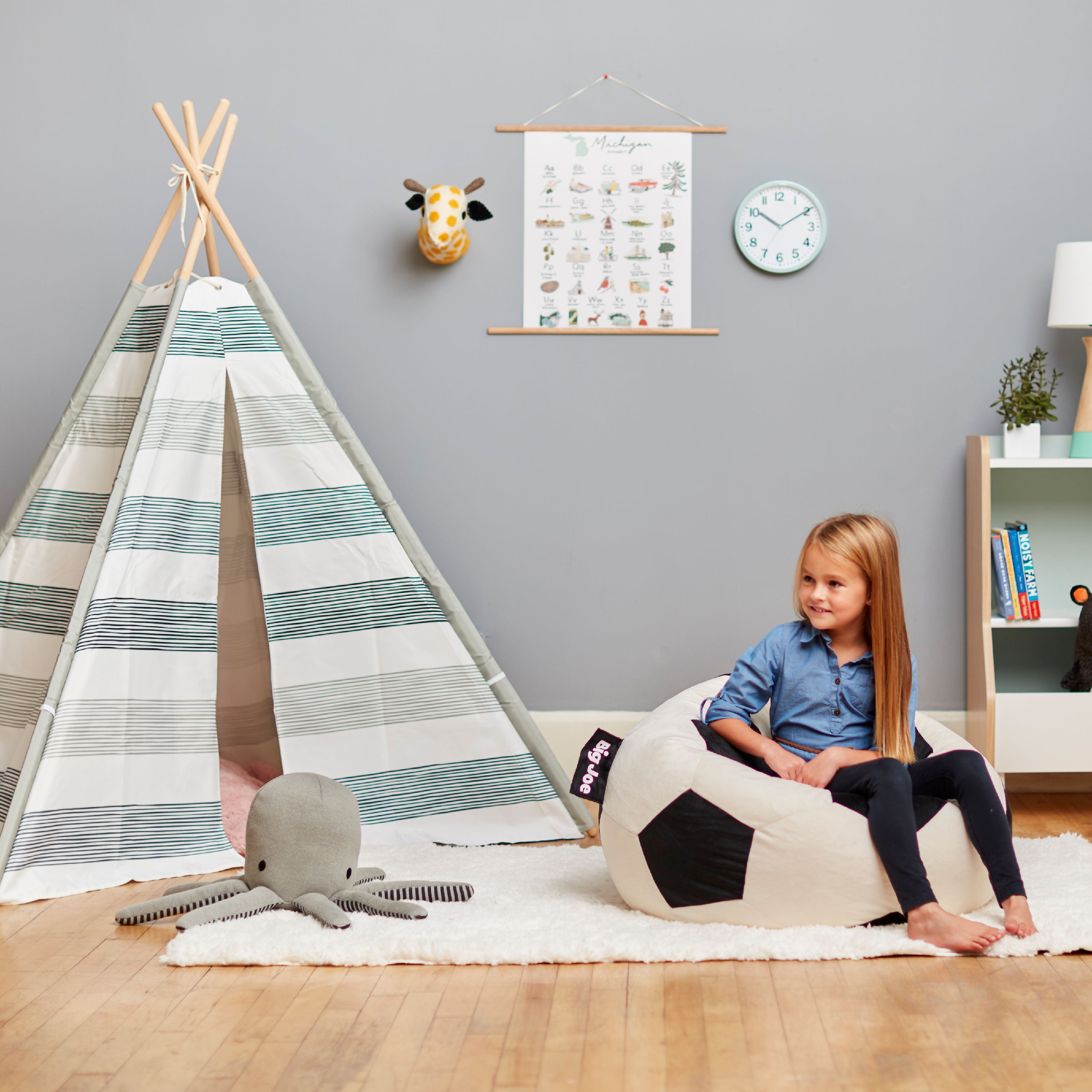 big joe soccer ball bean bag