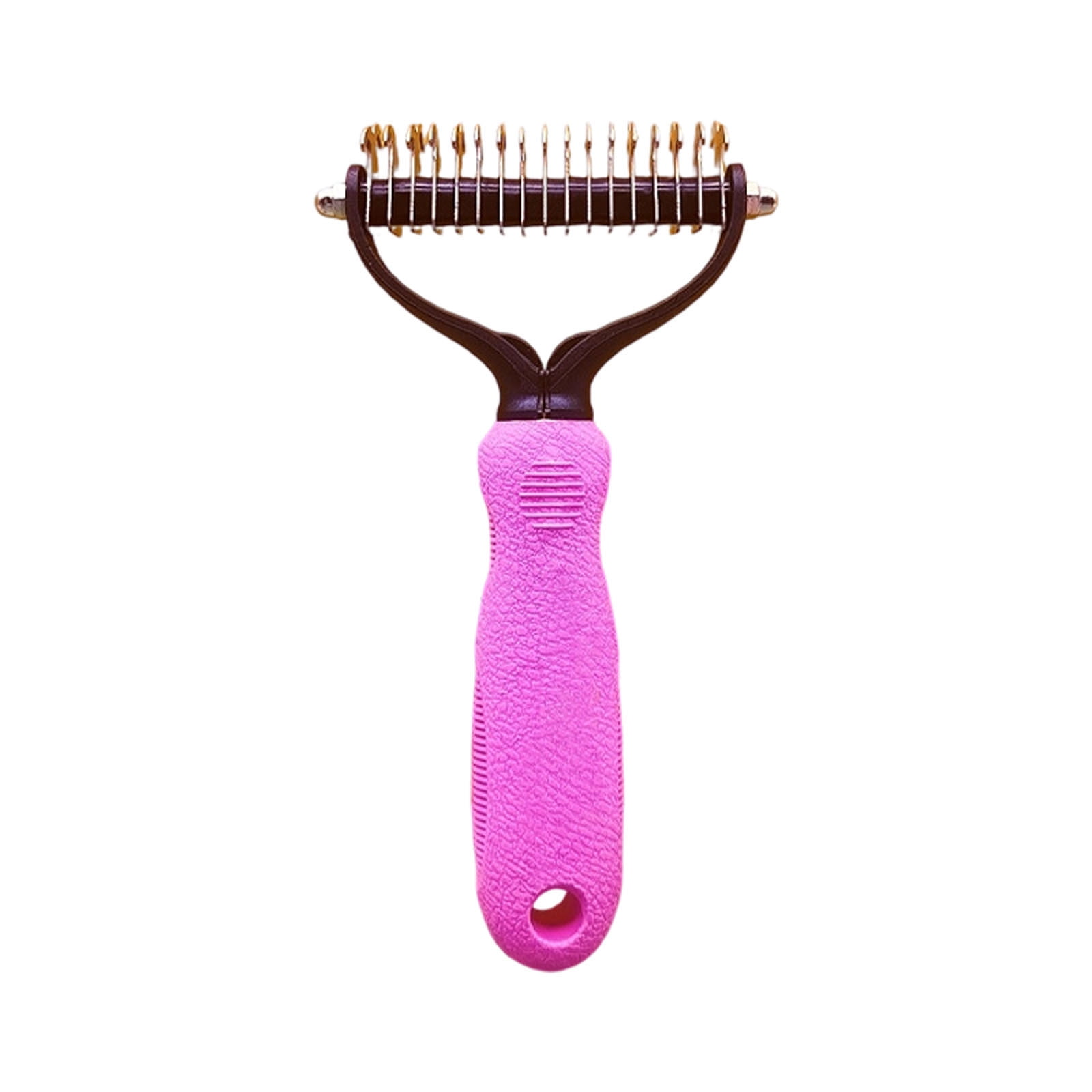 LLDYYDS Dematting Comb for Dogs and Cats Curved Stainless Steel Teeth with Non- Handle Grooming Brush 9X17cm