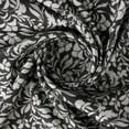 thumbnail image 2 of Zelouf La Fleur Petal Jacquard  , Sewing, DIY, Crafts Fabric by the Yard, Black/ash, 3 Yard, 2 of 3