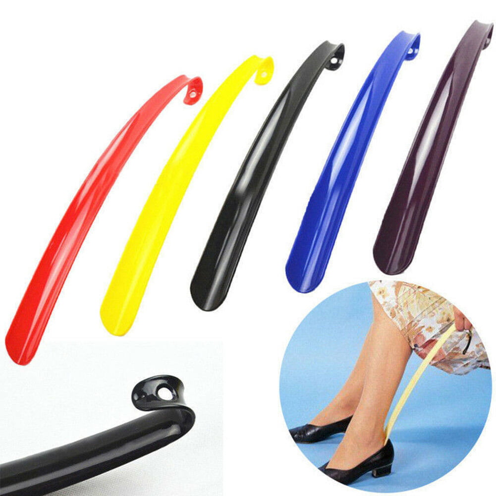 Keepbest Plastic Shoe Horn Long Handle Durable Shoehorn Aid Stick for Home Hotel 