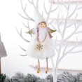thumbnail image 2 of Pedante del festival del terciopelo de la decoración colgante del ornamento de la muñeca de la Navidad para el hotel casero, blanco Vogacara HA001209-01, 2 of 6