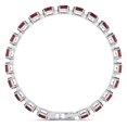 thumbnail image 3 of Belinda 6 x 4 mm Oval Cut 10.39 CTW Garnet Tennis Bracelet for Women, 7.25" Birthstone Tennis Bracelet with Box Tongue Clasp., 3 of 7