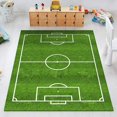 thumbnail image 3 of HLONK cdar Football Rug Playing Football Interesting Sports Scene Design Modern Football Non Slip Area Rug Floor, 3 of 4