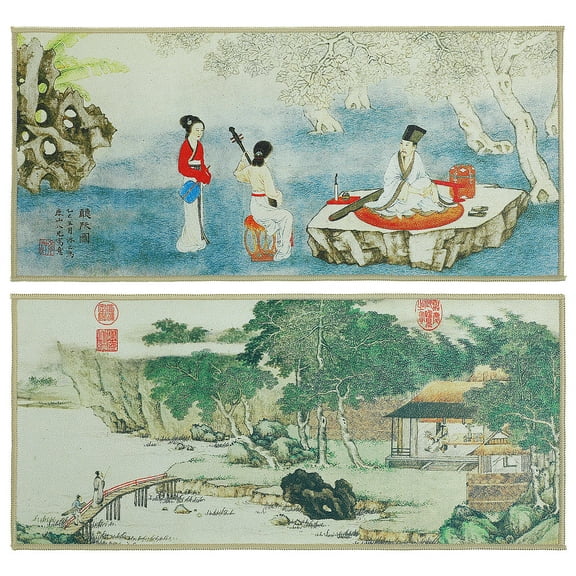 GOOHOCHY 2Pcs Thick Teacup Cushion Towel Kitchen Water Absorbent Teaware Cloth