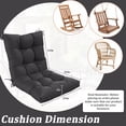 thumbnail image 2 of Pakunoda Chairs Cushions 42" X 21" Tufted Non Slip Pad Seat and Seatback 2 Set Cushion with Ties for Patio Outdoor & Indoor Rocking Chair, Grey, 2 of 6
