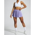thumbnail image 4 of Pleated Tennis Skirts with Inner Shorts High Waist Golf Skorts for Women with Pockets Athletic Skorts Dreamy Purple L, 4 of 7