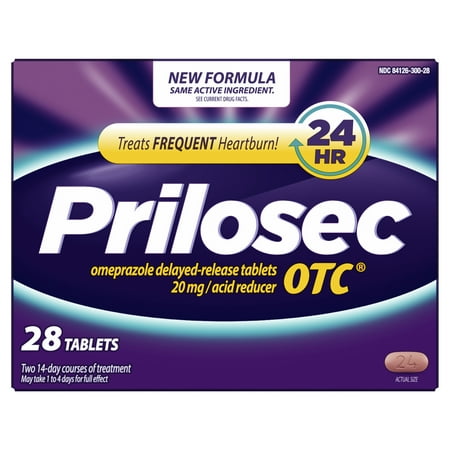 Prilosec OTC Heartburn Relief, Omeprazole, Acid Reducer Tablets, 28 Ct