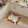 thumbnail image 2 of ODIKA 3'x5' Southwestern Chic Abstract Geometric Sunburst Washable Throw Rug Stain Resistant, Low Profile, Non-Slip for Entryway, Kitchen, Mudroom, 2 of 7