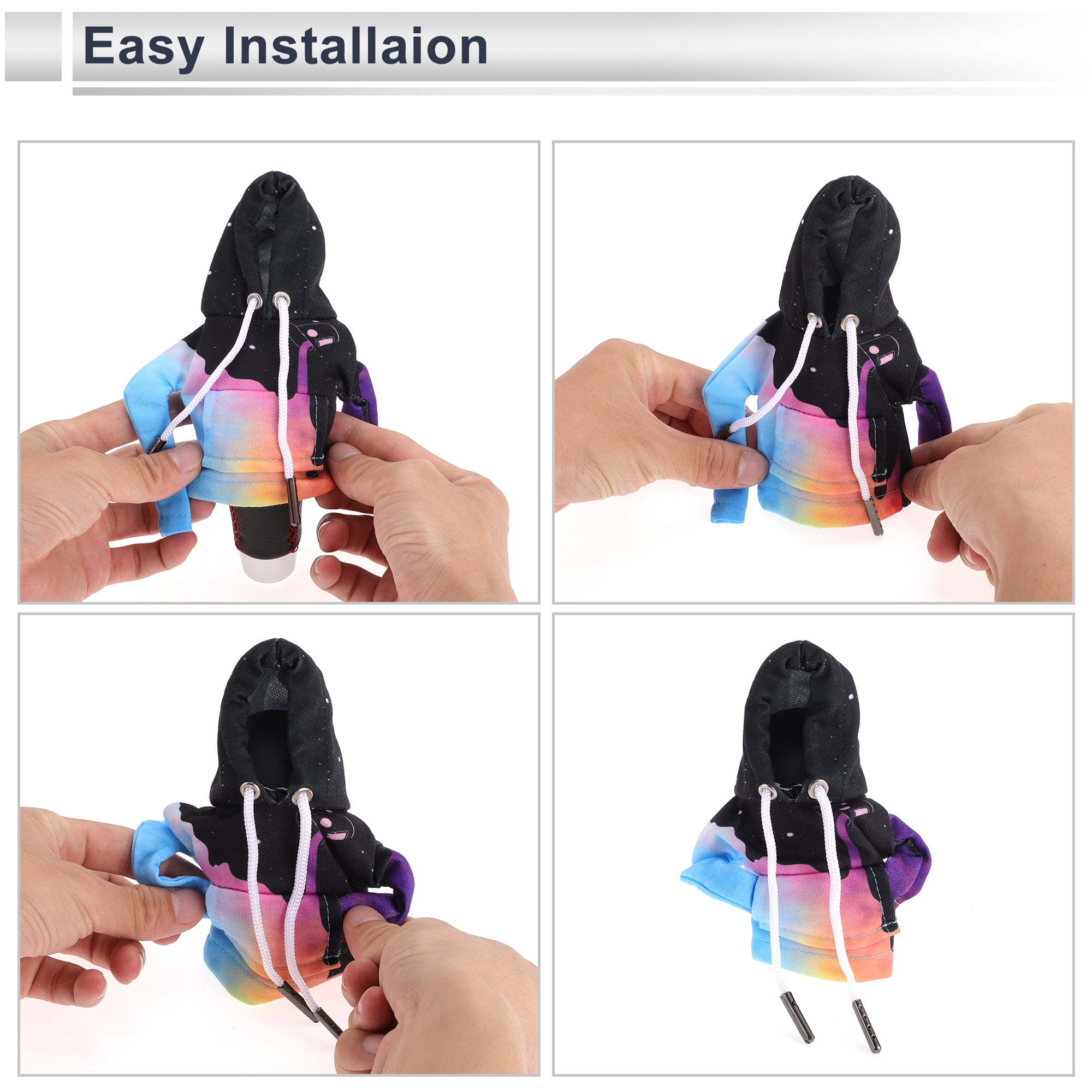 Unique Bargains Universal Gear Shift Knob Cover Polyester