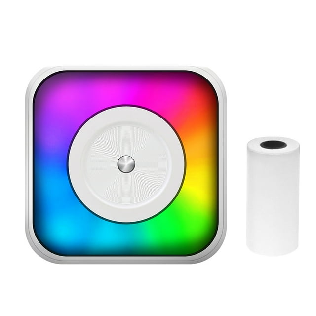 TFixol C31 Imprimante Thermique Sans Fil Compacte avec Lumières LED, Imprimer Notes/images/web/texte/mémos/listes, Batterie Intégrée, Inclut Rouleau de Papier Thermique & Câble Type-C