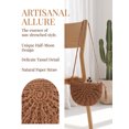 thumbnail image 4 of LAVA Women Straw Bag Crossbody Purse Beach Handmade Woven Shoulder Bag with Tassels (Khaki), 4 of 8