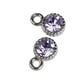thumbnail image 4 of Aleación de Joyería Que Hace El Cristal Diamante Pendientes Hallazgos 10pcs Púrpura BLESIY Hace colgante, 4 of 6