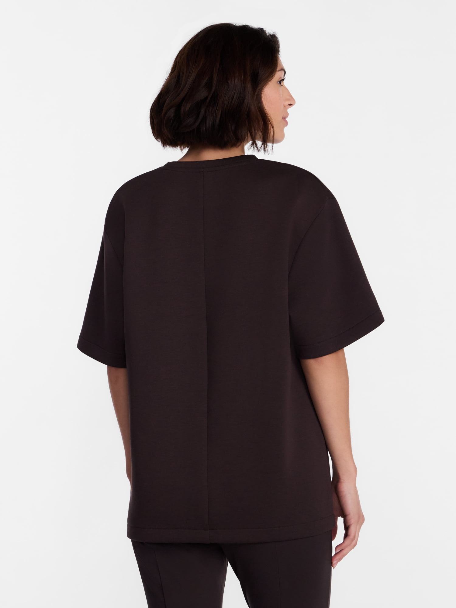 Avia Women's ScubaKnit Short Sleeve Tunic Top, Sizes XS-XXXL