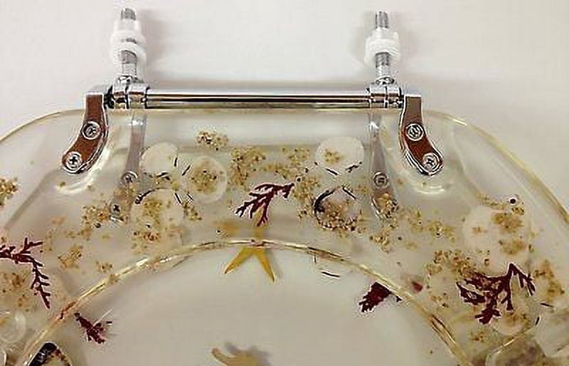 Popular Bath Jewel Shell Clear Round Resin Toilet Seat