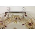 thumbnail image 2 of Popular Bath Jewel Shell Clear Round Resin Toilet Seat, 2 of 3
