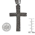 thumbnail image 2 of Dazzlingrock Collection 1.95 Carat (ctw) Black Rhodium Plated Round Diamond Ladies Cross Pendant 2 CT | 925 Sterling Silver, 2 of 3