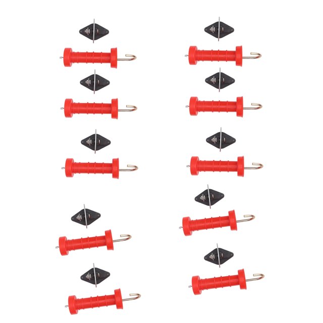 Poignée de Clôture Électrique, Poignée de Clôture en Plastique avec 10 Isolants 10 Pcs pour Extérieur pour Professionnel