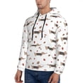 thumbnail image 3 of Daiia Dachshund Dog for Men's Fashion Hoodies & Sweatshirts with Kangaroo Pocket Hooded Sweatshirt Breathable & Moisture Wicking-Small, 3 of 7