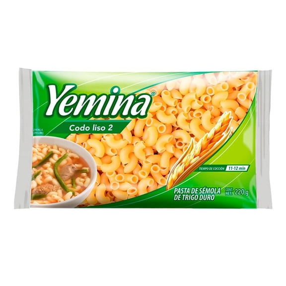 Sopa de codo Yemina No.2, 220 g