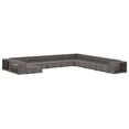 thumbnail image 3 of vidaXL Patio Furniture Set 11 Piece Patio Sectional Sofa with Table Rattan, 3 of 11