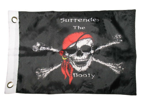 FI 2 Pack 12x15 Pirate Eye Patch Double Side Car Window Vehicle 12"x15" Flag 