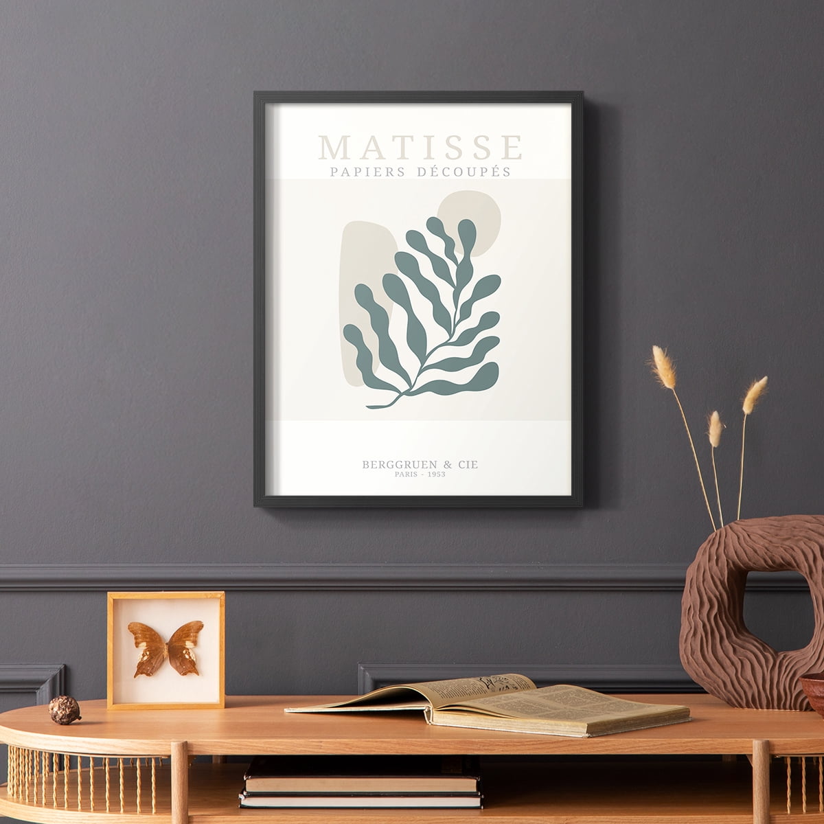 Matisse CDXXXVII in Black Solid Wood Framed Print No Nail Hanging
