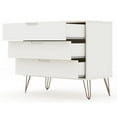 thumbnail image 3 of Manhattan Comfort Rockefeller Wood Dresser and Nightstand in White, 3 of 11