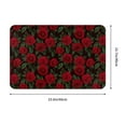 thumbnail image 3 of Balery Rose Doormat, Durable Flannel Fabric, Waterproof Stain and Fade Resistant, Low Profile,Indoor Outdoor Door Mats, Easy Clean Patio Entrance Mat, 16x24in, 3 of 9
