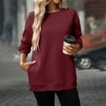 thumbnail image 5 of Yievot Oversized Crewneck Sweatshirt Women Long Sleeve Pullover Tops with Pockets, 5 of 7