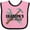 Pink and Black, variant on Inktastic Grandpa Little Helper Boys Baby Bib