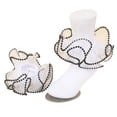 thumbnail image 4 of Girls Pearl Lace Ruffle Mid‑Calf Socks, Baby Toddler Princess Frilly Socks, Soft Cotton‑Blend Kids Dress Socks for Little Girls Party Daily Dress‑up, 4 of 6
