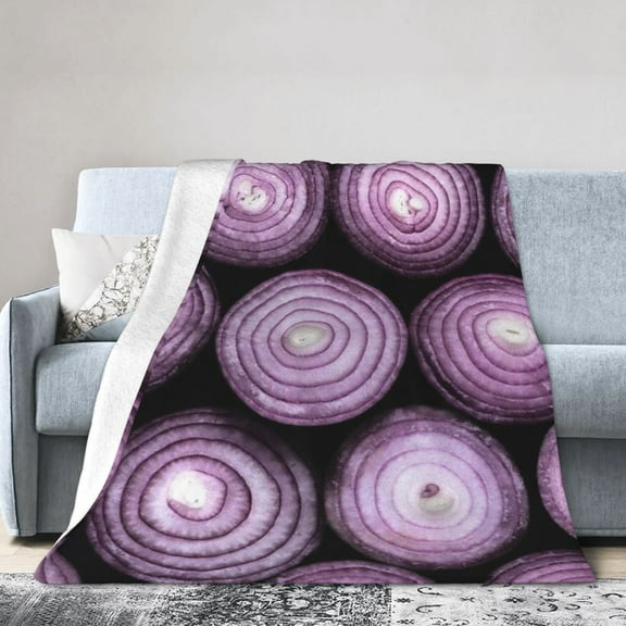 Onion Blanket Gifts For Kids Adults - Lightweight Throw Blanket For Bedroom Living Room Decor Soft Fuzzy Fleece Cozy Plush Bed Couch 40"X30"