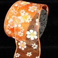 thumbnail image 2 of The Ribbon People Orange Magnolia Wired Craft Ribbon 2.5" x 40 Yards, 2 of 2